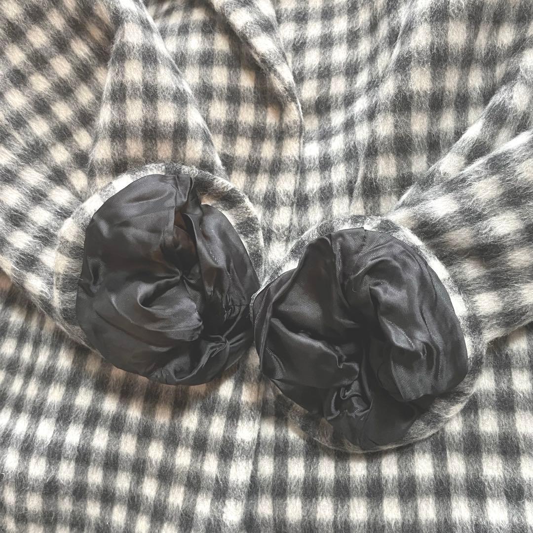 【定価¥165,000(税込)】N°21コート ロング ウール チェック 36S