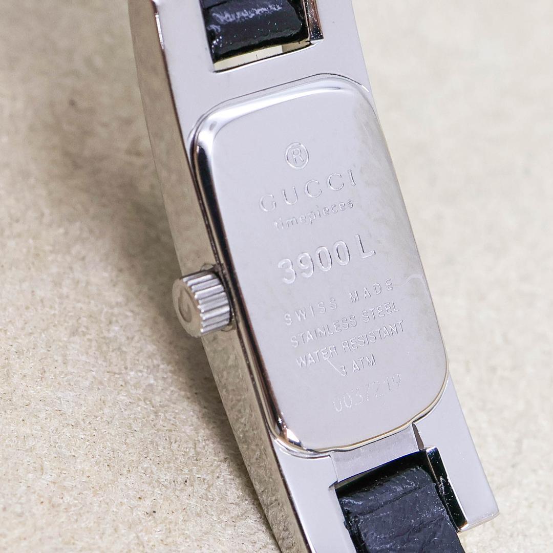 稼働 GUCCI 腕時計 3900L レザー レディース 華奢 外箱 3052