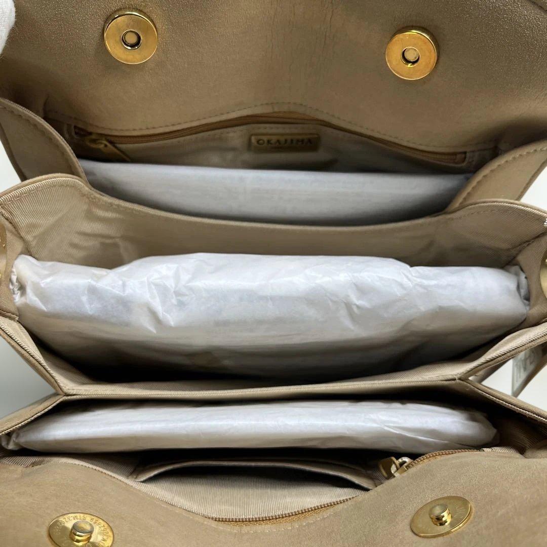 【未使用品】岡重　オカジマ　皇室御用達　和装バッグ　絹100% 象 花柄