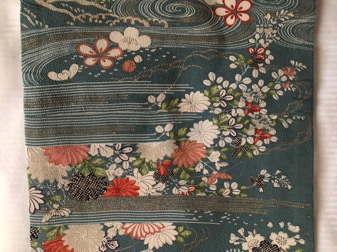 御所解　名古屋帯&利休バッグセット