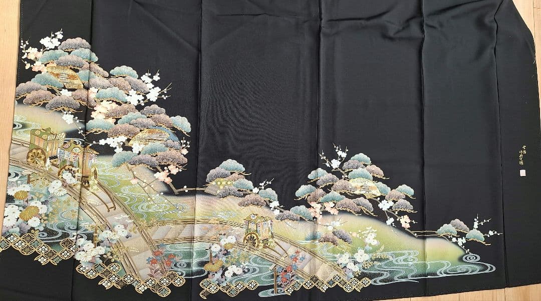 着物リメイクワンピース3671