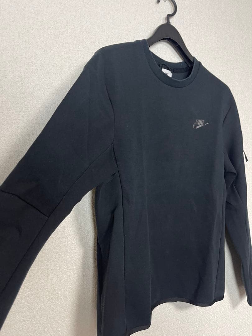【希少】NIKE クルーネック版 テックフリース セットアップ 黒M 極美品