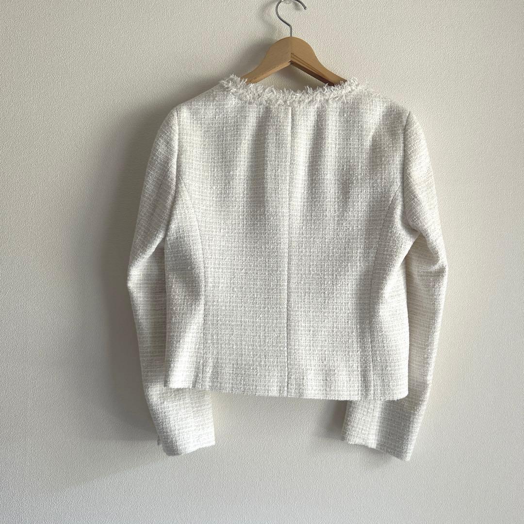 23区 ブライトシャインツィード ノーカラージャケット