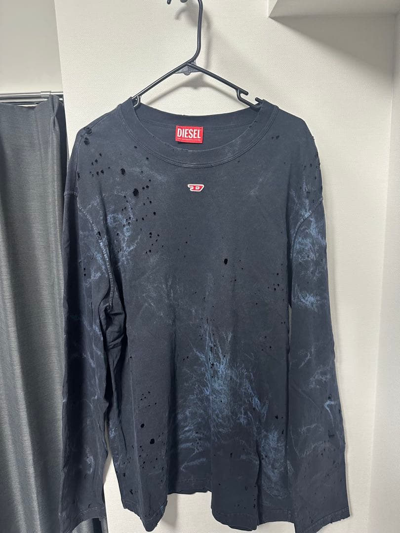 DIESEL ダメージ加工 ロングスリーブカットソー