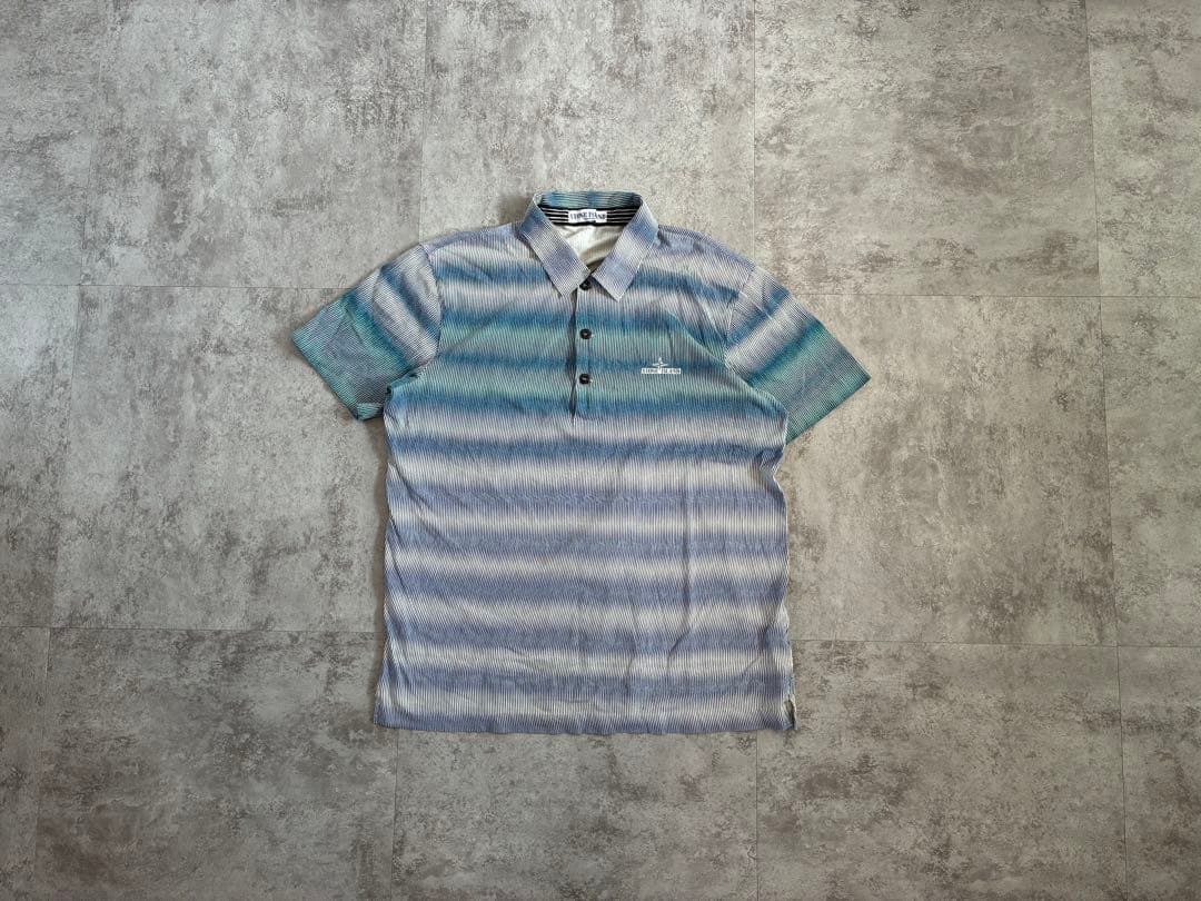 【00s/アーカイブ】STONE  グラデーション ポロシャツ XL