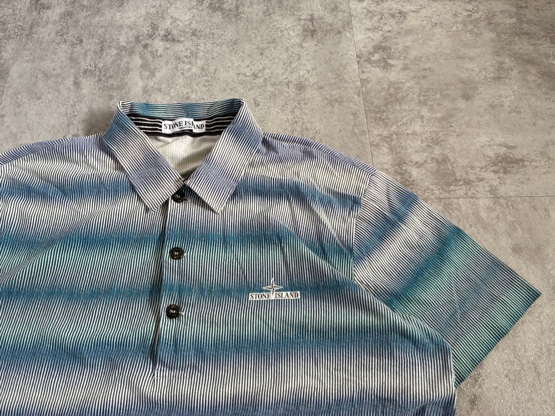 【00s/アーカイブ】STONE  グラデーション ポロシャツ XL