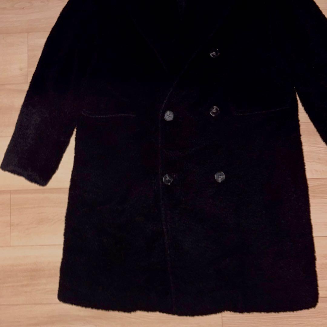 Solleciti価格37万キャメル シルク ボアダブルコート ソレシティ黒