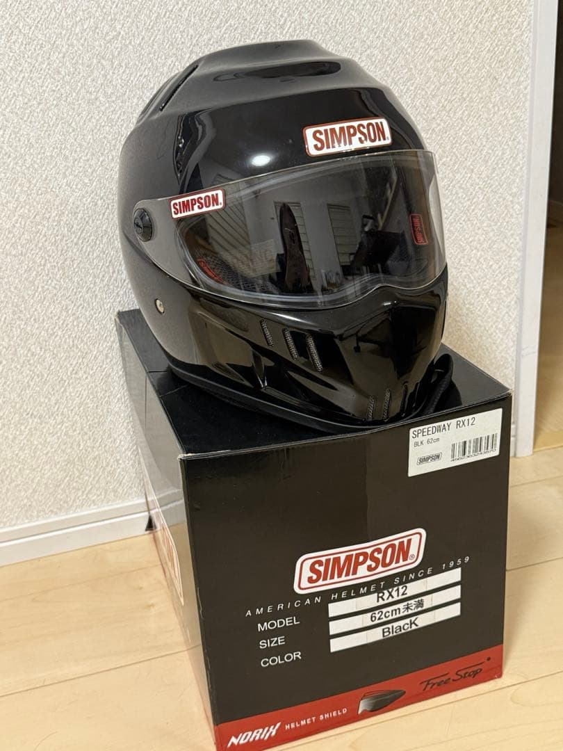 シンプソン RX12 フルフェイスヘルメット 62cm ブラック