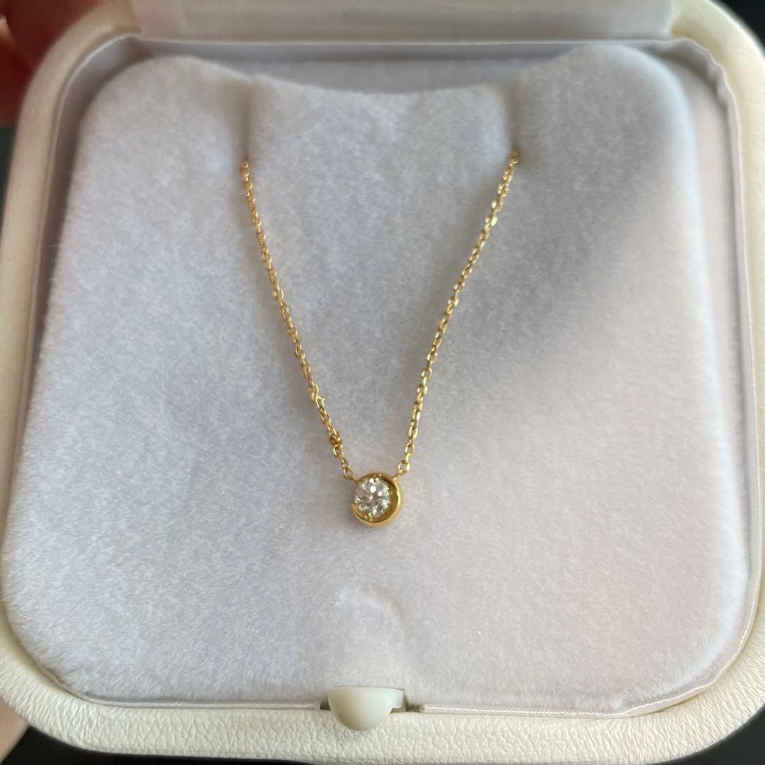 スタージュエリー　ムーンセッティング ネックレス 0.10CT