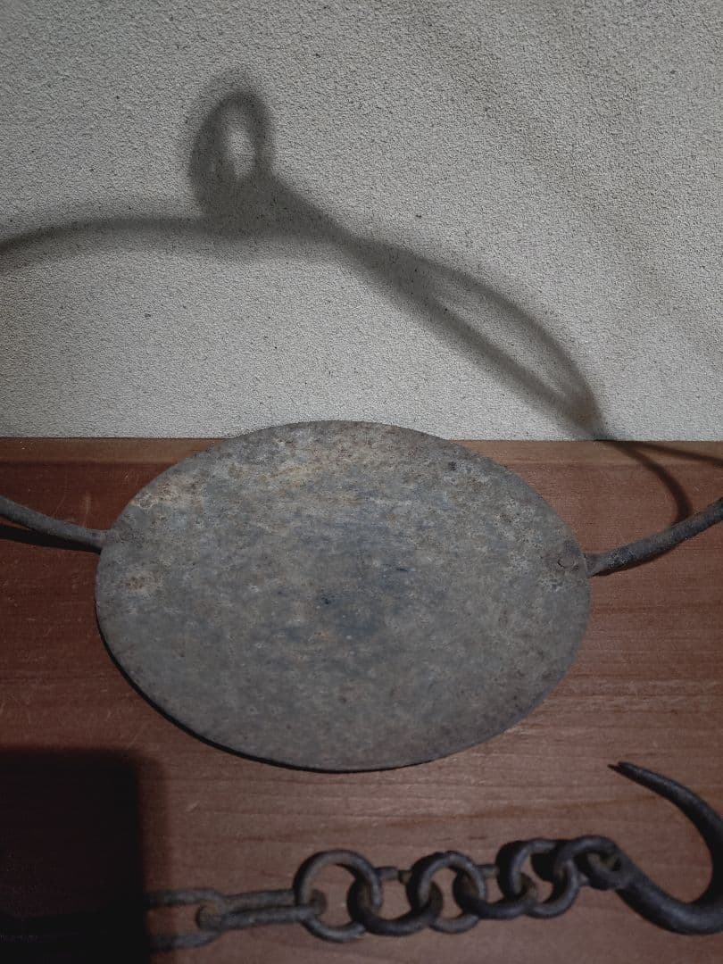 鉄製 吊るし灯火器 花器 花入れ 古道具 古民具 行燈 行火 灯明