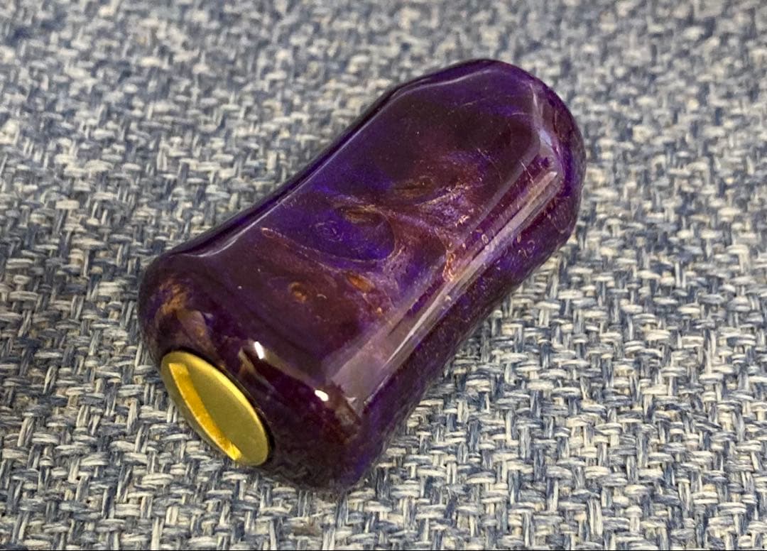 わたらせ樹脂工房製スタビライズドウッドノブ 左　シマノ用