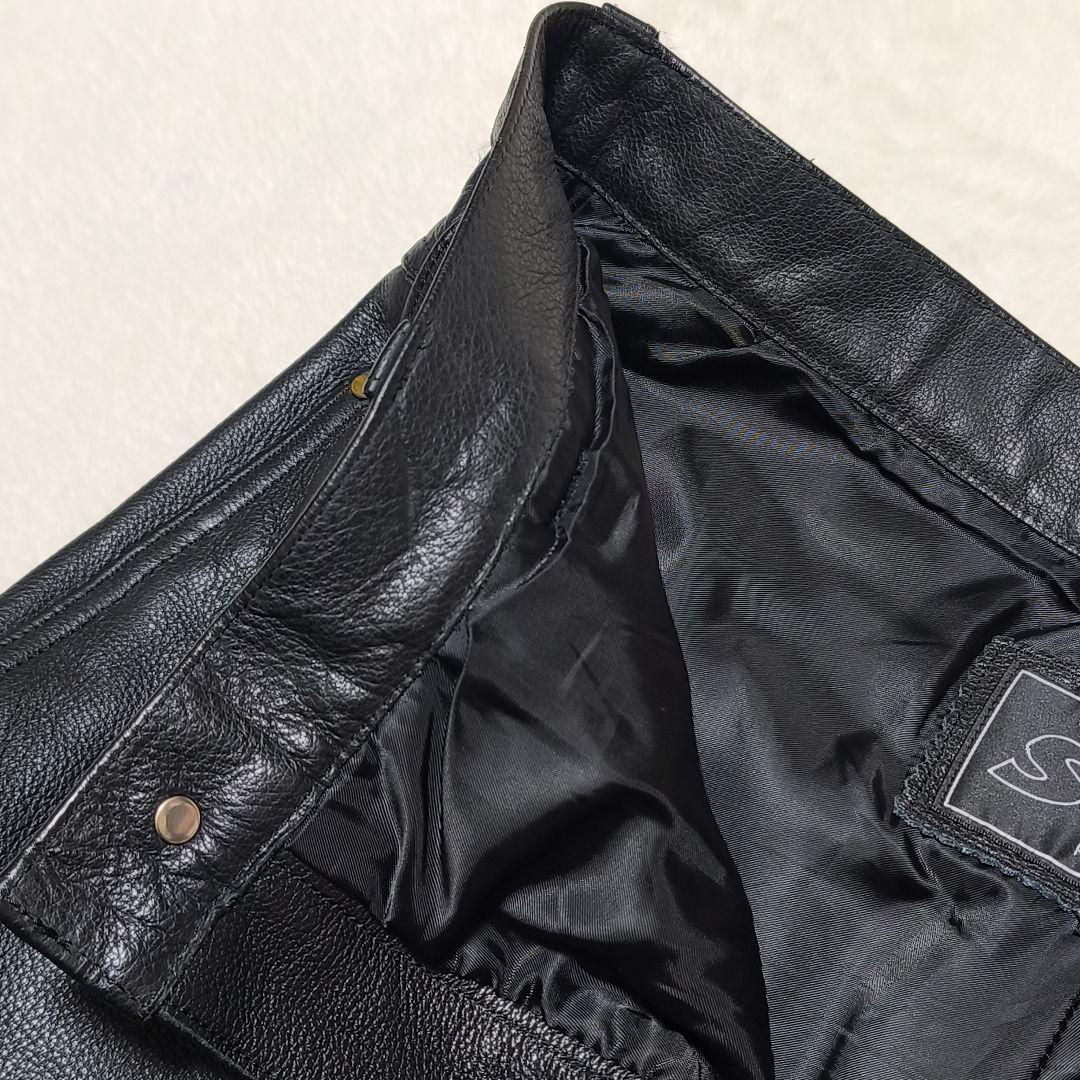 【ソースーンソイ】SRPレザーパンツ ライダースパンツ 本革 ブラック黒