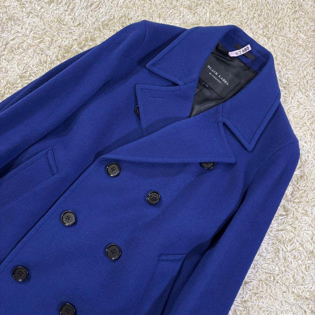 希少カラー　バーバリーブラックレーベル　ダブル　ウール　ピーコート　M