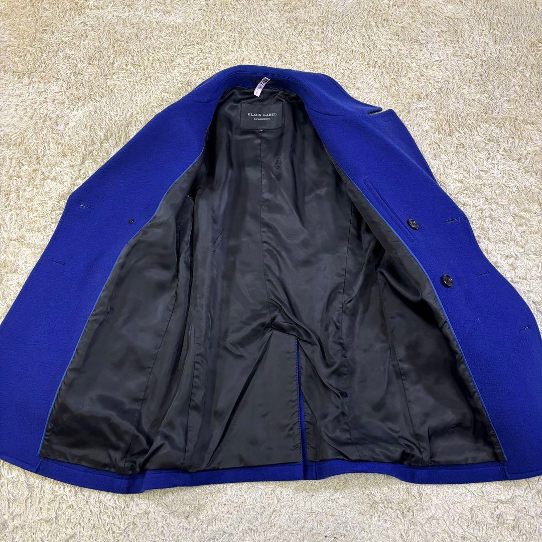 希少カラー　バーバリーブラックレーベル　ダブル　ウール　ピーコート　M