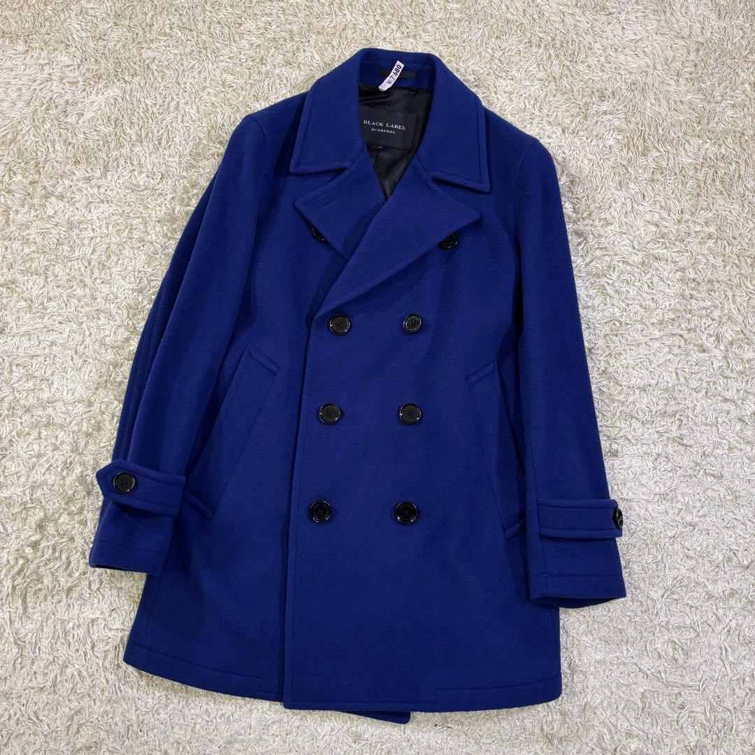 希少カラー　バーバリーブラックレーベル　ダブル　ウール　ピーコート　M