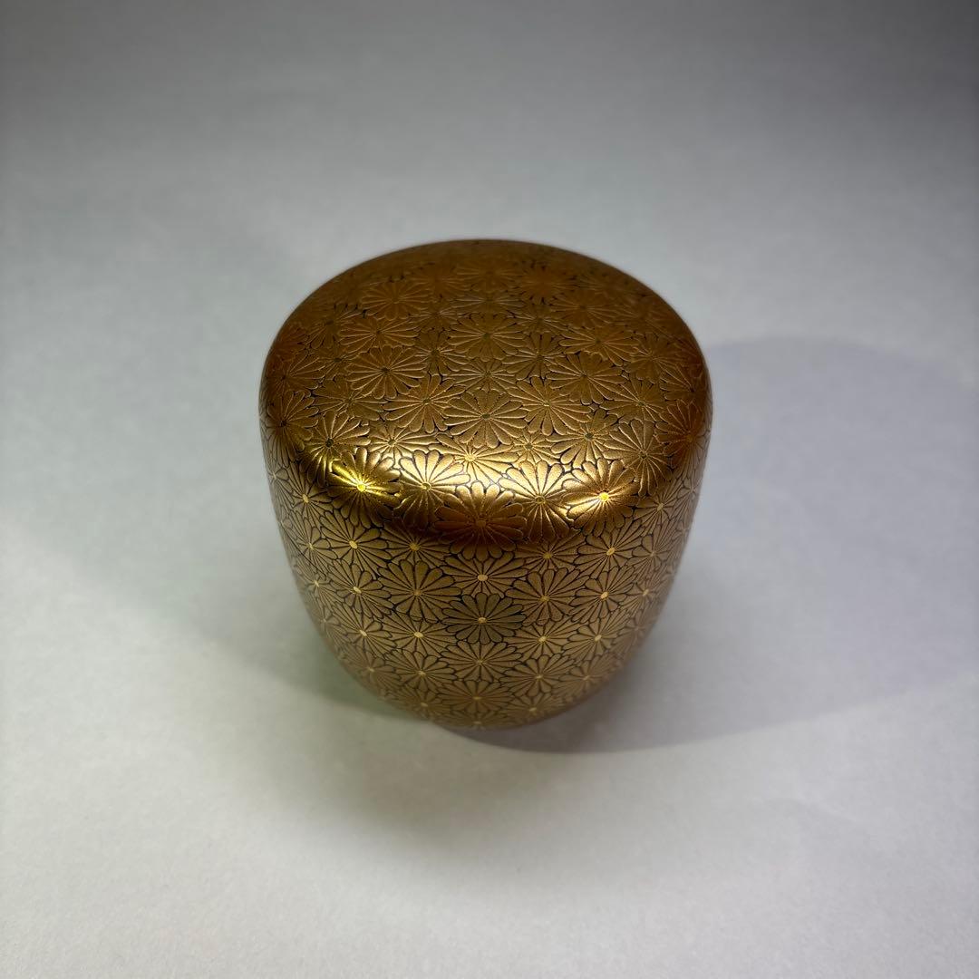 和宗陽斉　菊詰大棗　金地内梨地 (桐箱入)