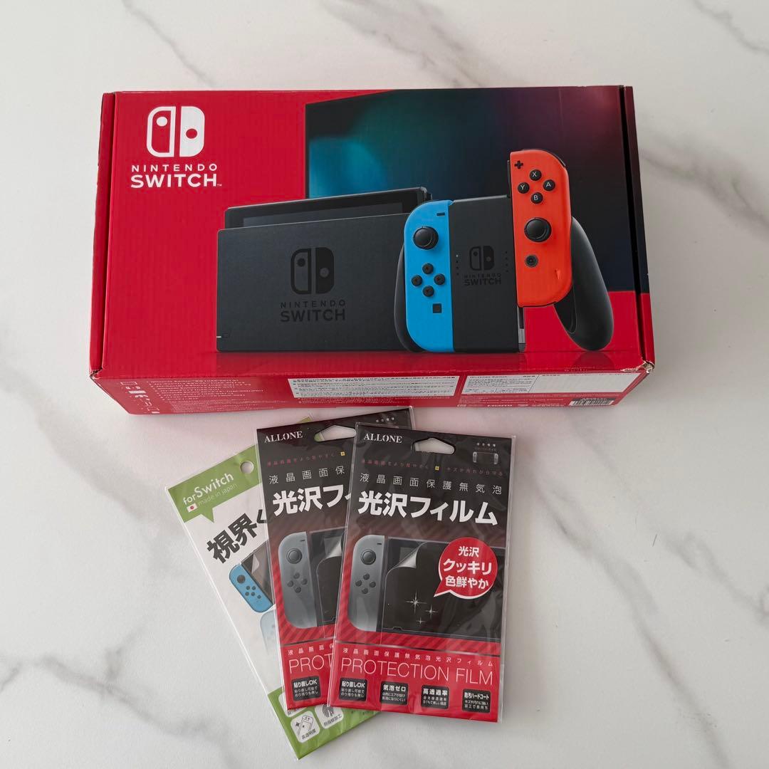 Nintendo Switch 本体 保護フィルム3枚