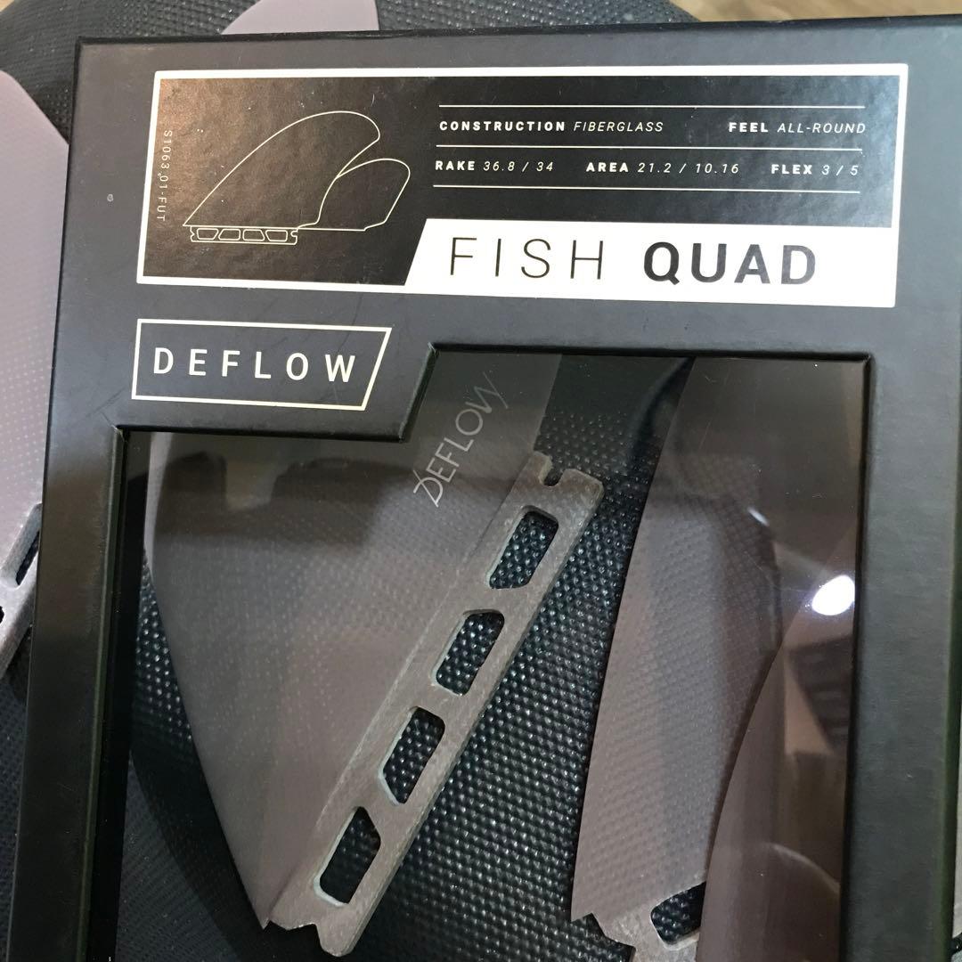DEFLOW サーフボードフィン 4枚セット クワッドフィン