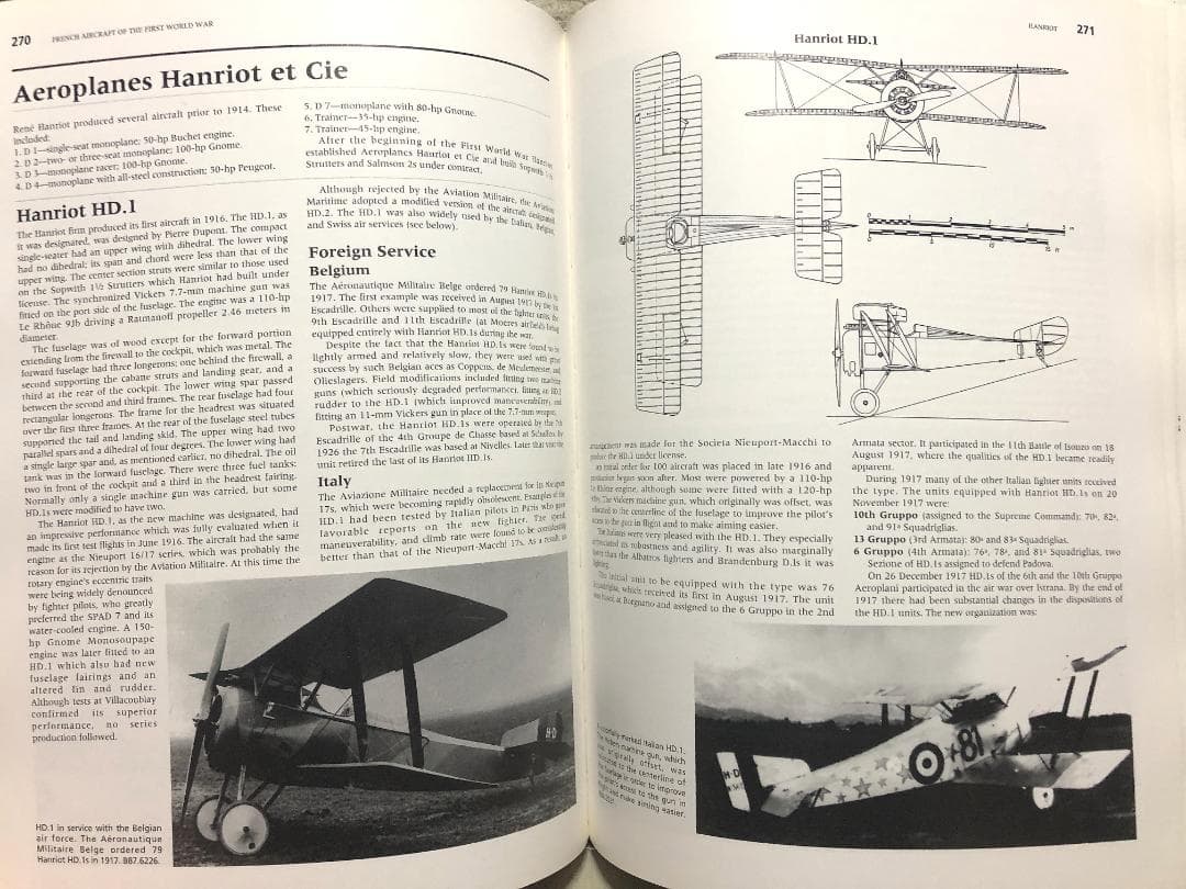 洋書 French Aircraft of the First WW