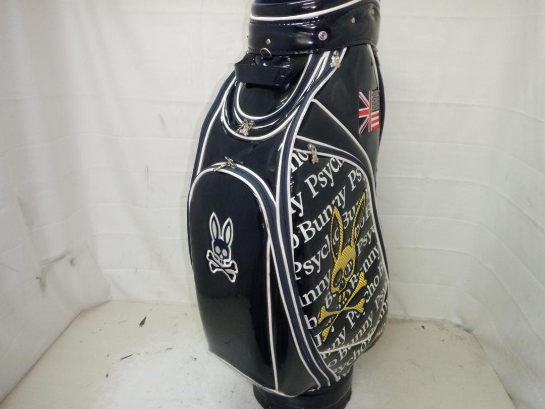 サイコバニー★Psycho Bunny★9.5型★エナメル★良品★スタッフ★NV