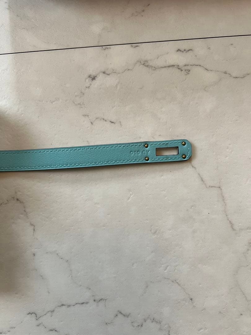 エルメス　Hermes ケリーウォレット　ギリーズ　ブルーアトール