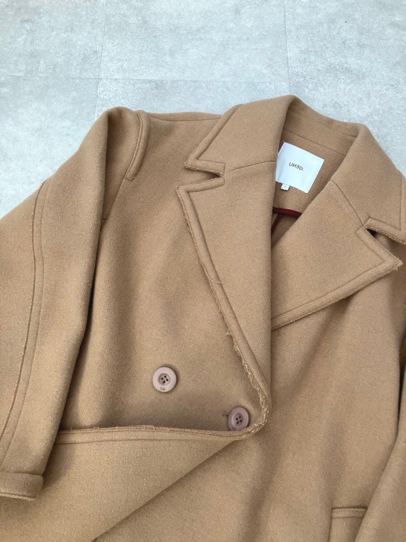 ◆美品 UN3D アンスリード バックオリガミコート キャメル