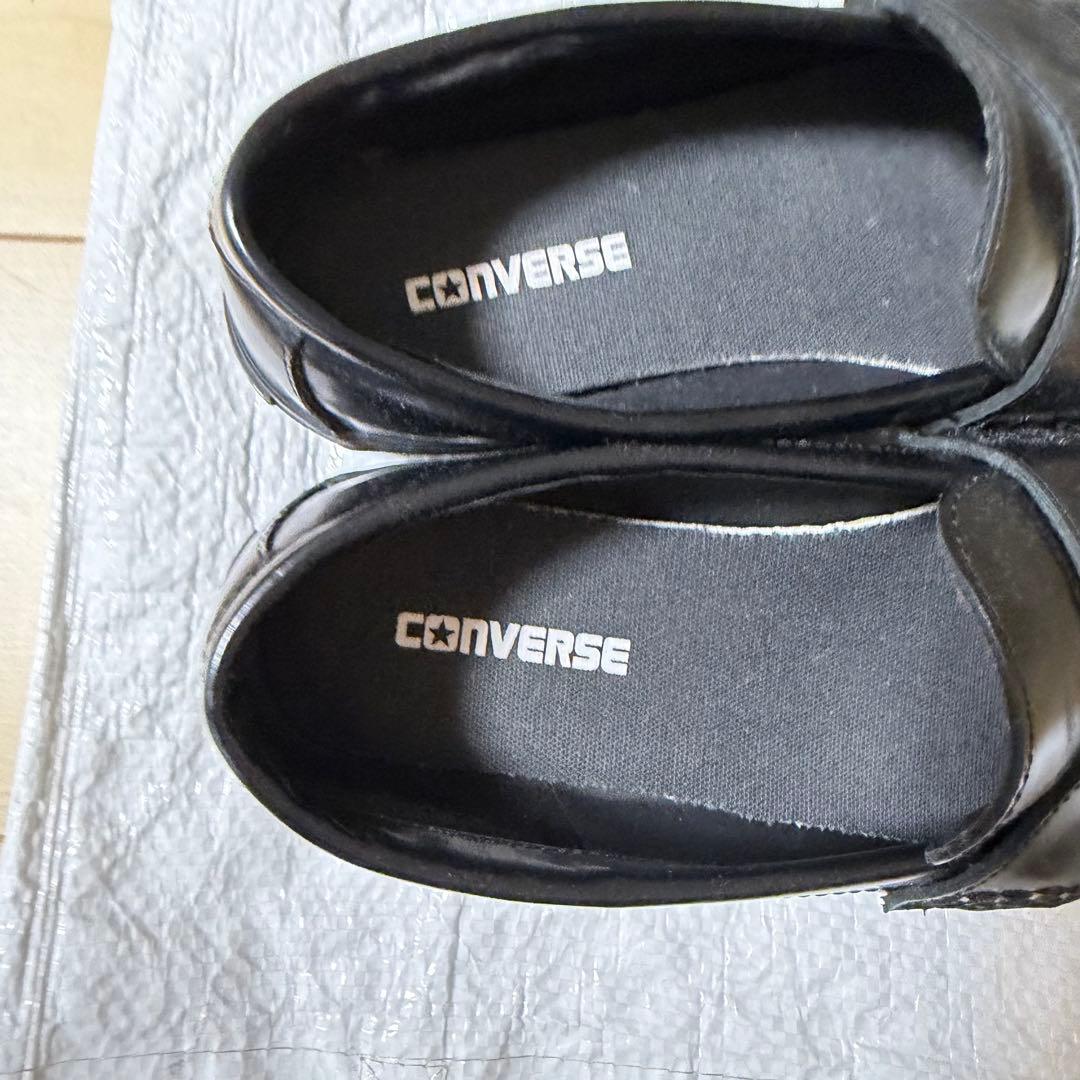 CONVERSE 黒 ローファー 合成皮革