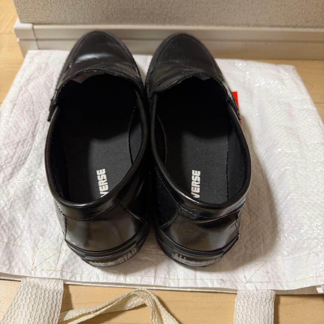 CONVERSE 黒 ローファー 合成皮革