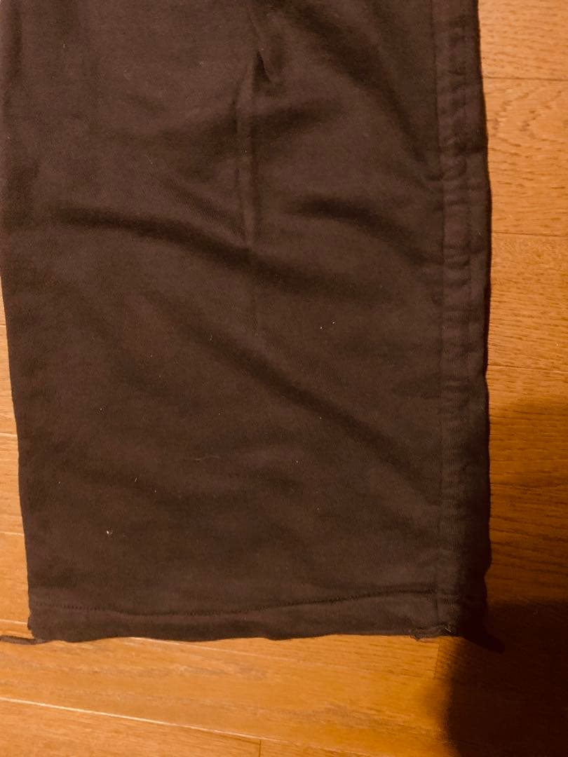 GOA ゴア　ファー付きワイドフレアスウェットパンツ　ブラック　FREEサイズ