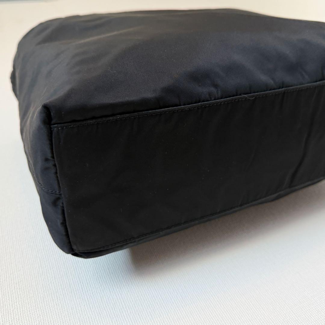 PRADAプラダナイロンショッピングトートバッグ黒タグ有り