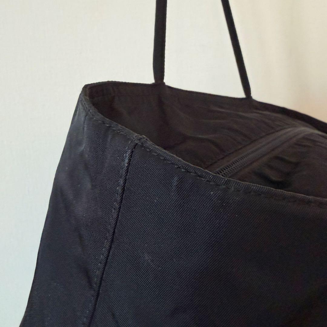 PRADAプラダナイロンショッピングトートバッグ黒タグ有り