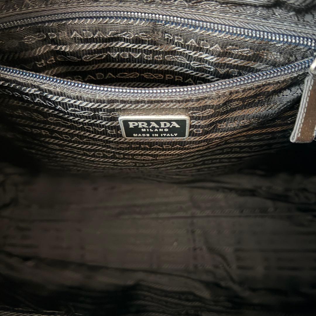 PRADAプラダナイロンショッピングトートバッグ黒タグ有り