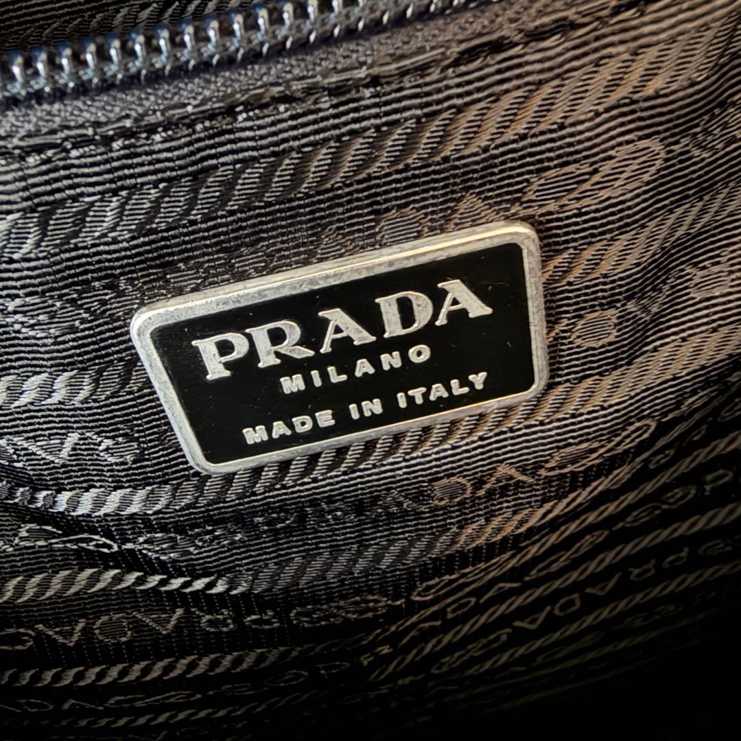 PRADAプラダナイロンショッピングトートバッグ黒タグ有り
