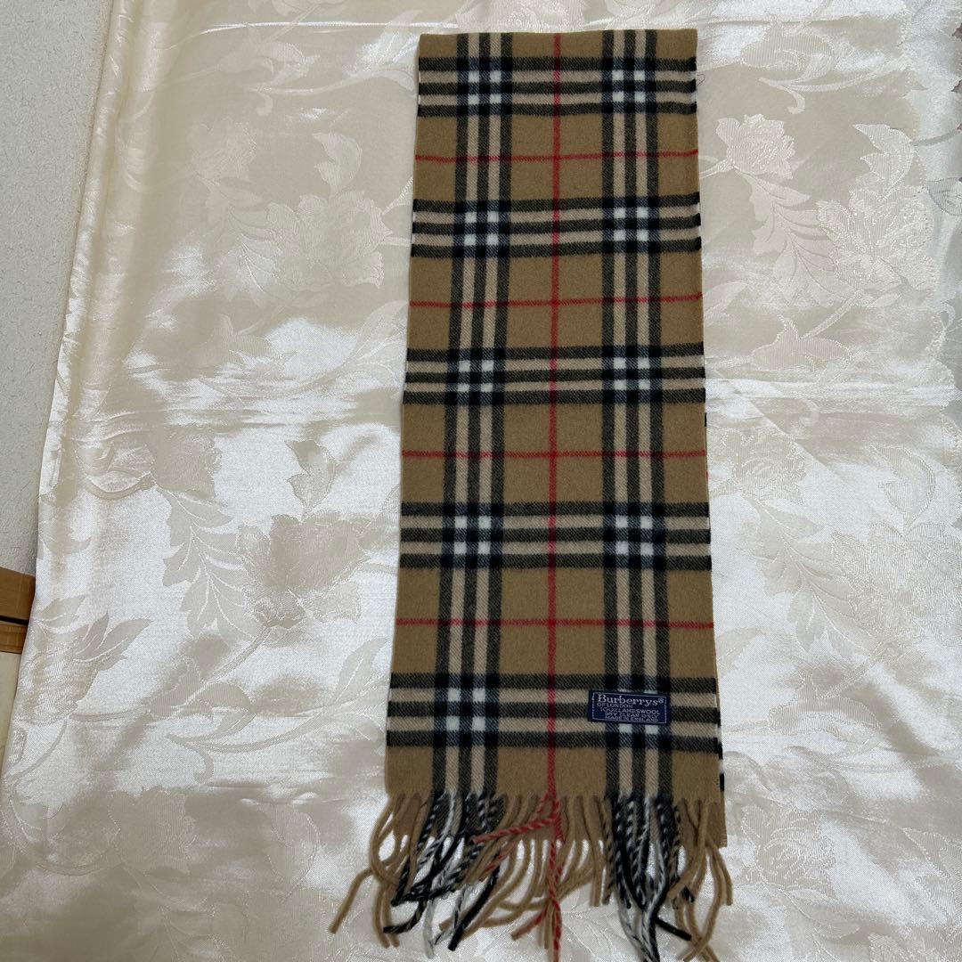 バーバリーキッズジュニア　マフラー、ニットキャップ 、手袋 3点セット　キャメル