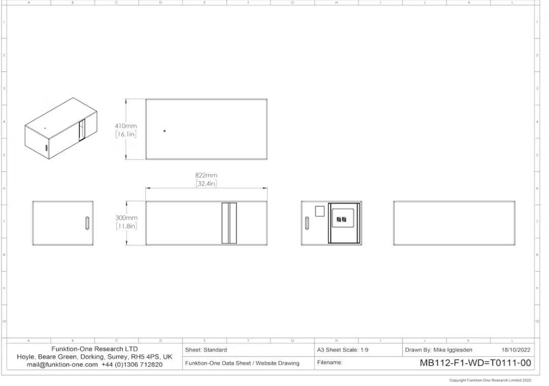 FUNKTION-ONE MB112 サブウーハー 完全動作品