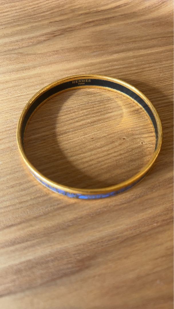 HERMES 青と金のバングル