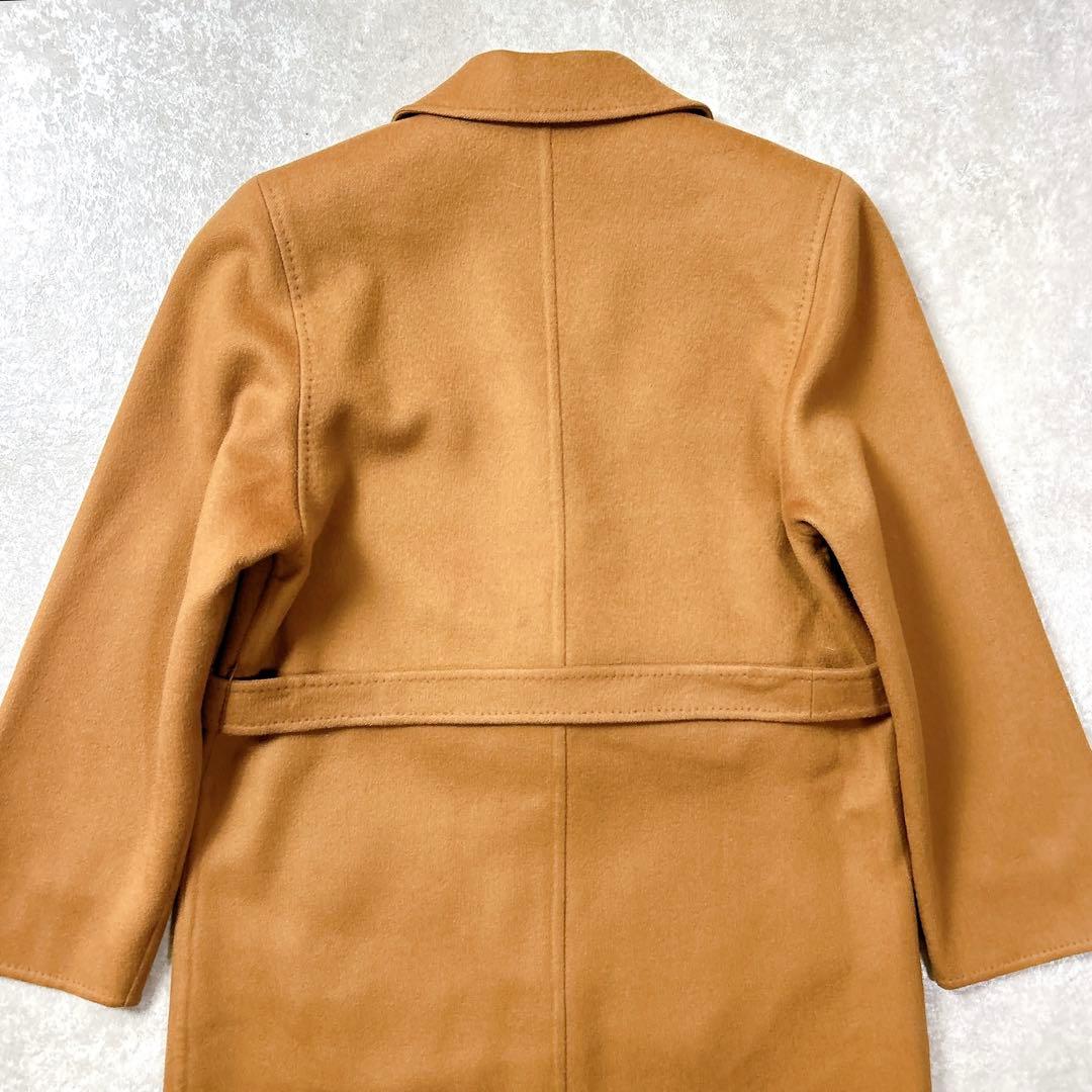 スイス製　キャメル　カシミヤ100% ロングリバーコート　ダブルフェイスコート