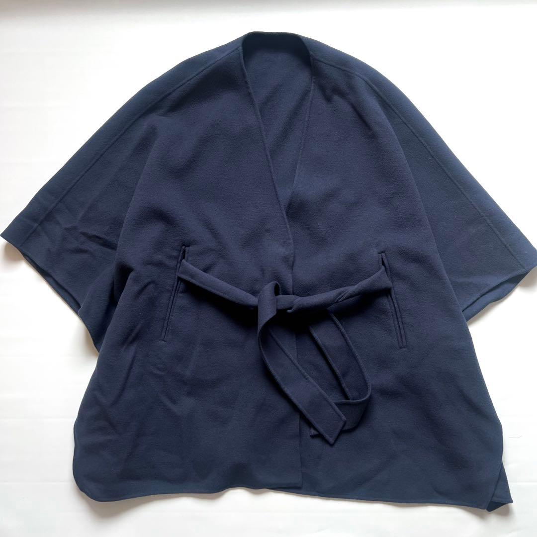 iCB アイシービー　ウールリバー ポンチョ コート　カシミヤ　ベルト　冬物