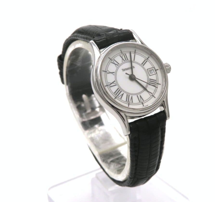 【ラウンド】TIFFANY&Co. ティファニー時計 ホワイトローマン☆極美品☆