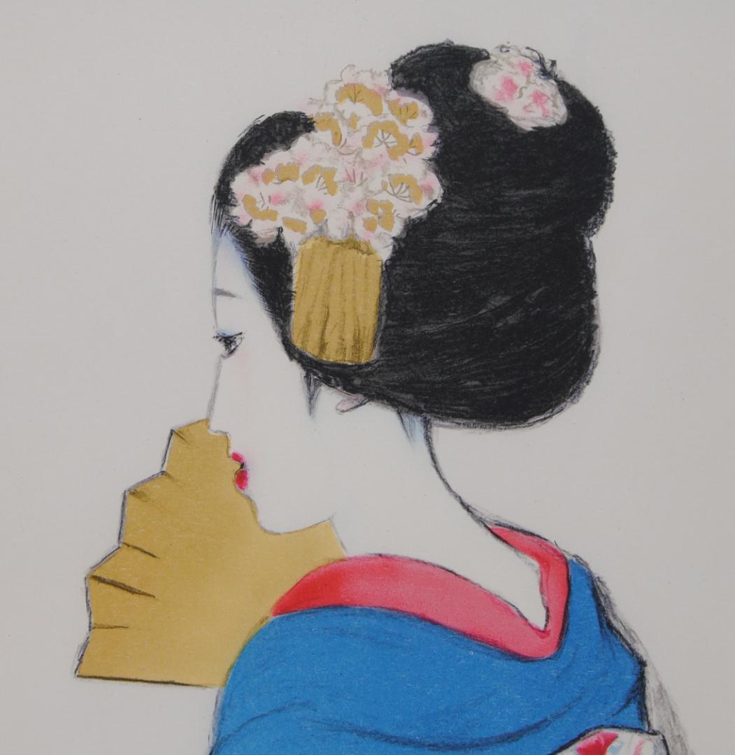 竹久夢二 女十題 舞姫 リトグラフ 日芸版画院 版画 美人画 人物画 絵画