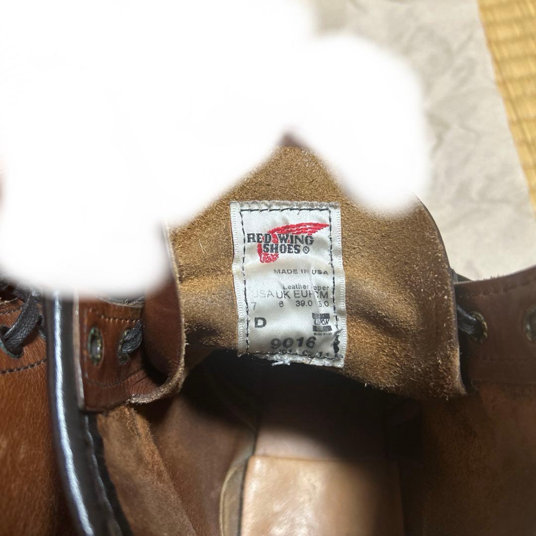 RED WING 9016 レザーブーツ 25cm ブラウン メンズ