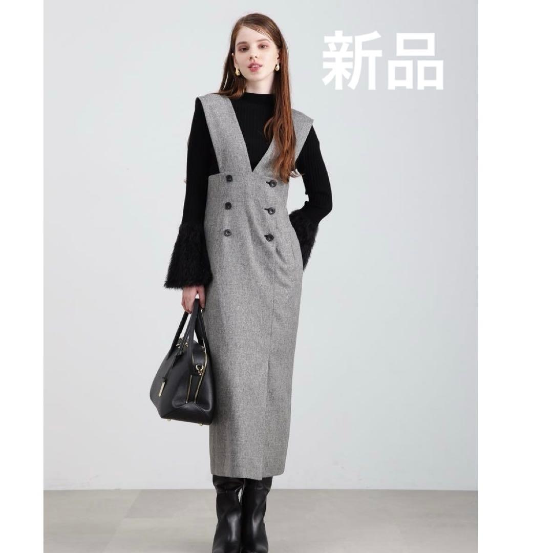 新品✨ PINKY & DIANNE◆デザインショルダージャンパースカート　M