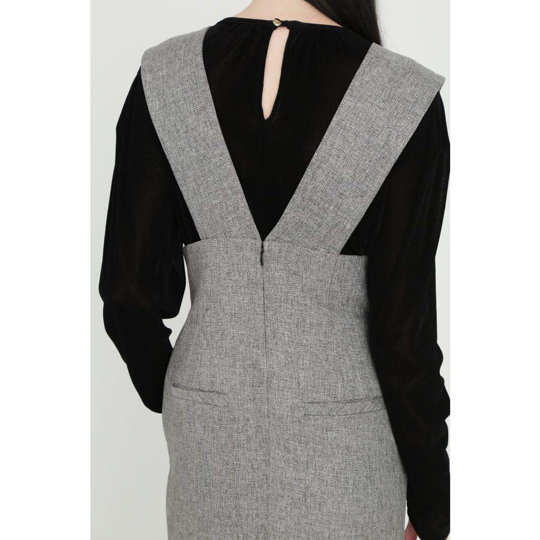 新品✨ PINKY & DIANNE◆デザインショルダージャンパースカート　M