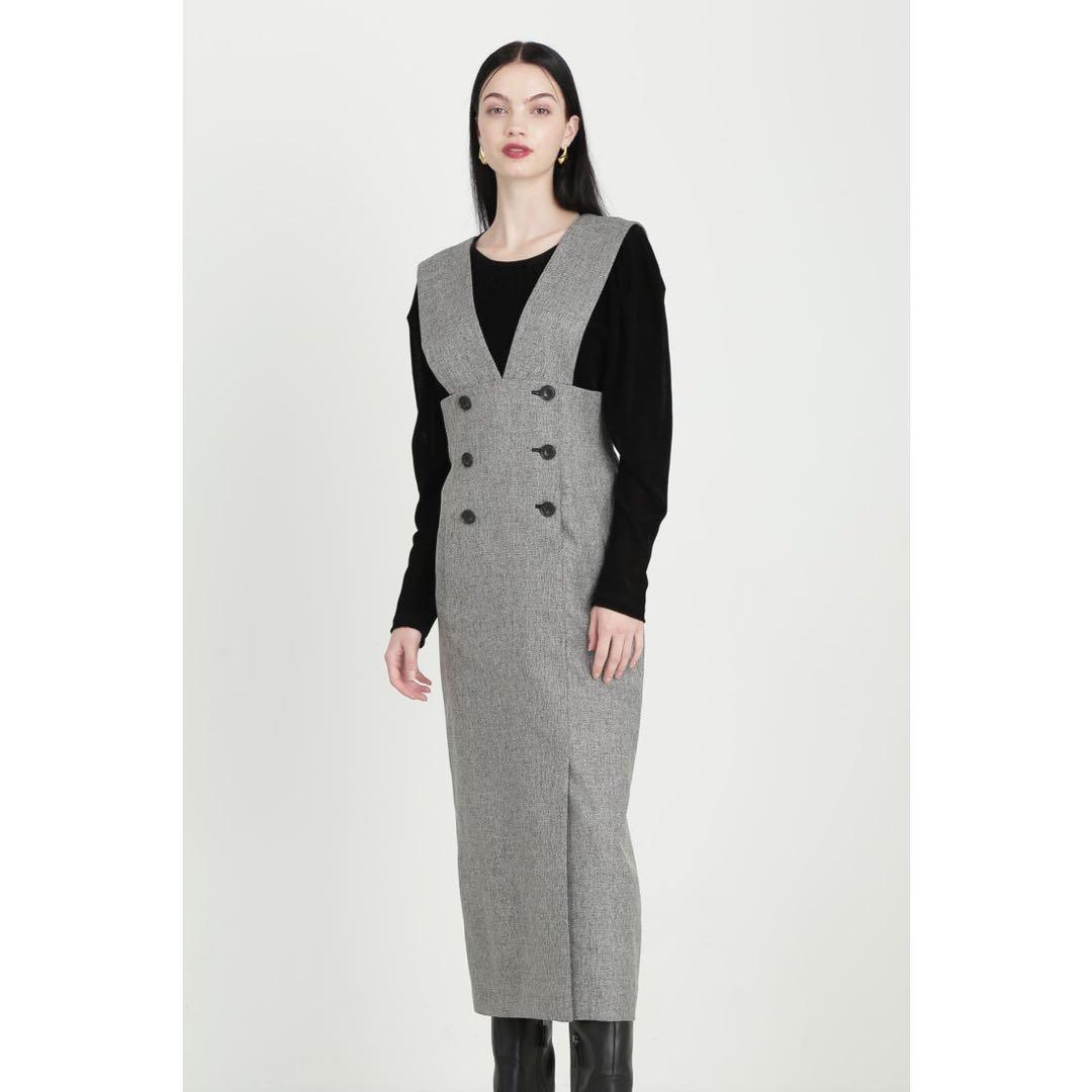 新品✨ PINKY & DIANNE◆デザインショルダージャンパースカート　M