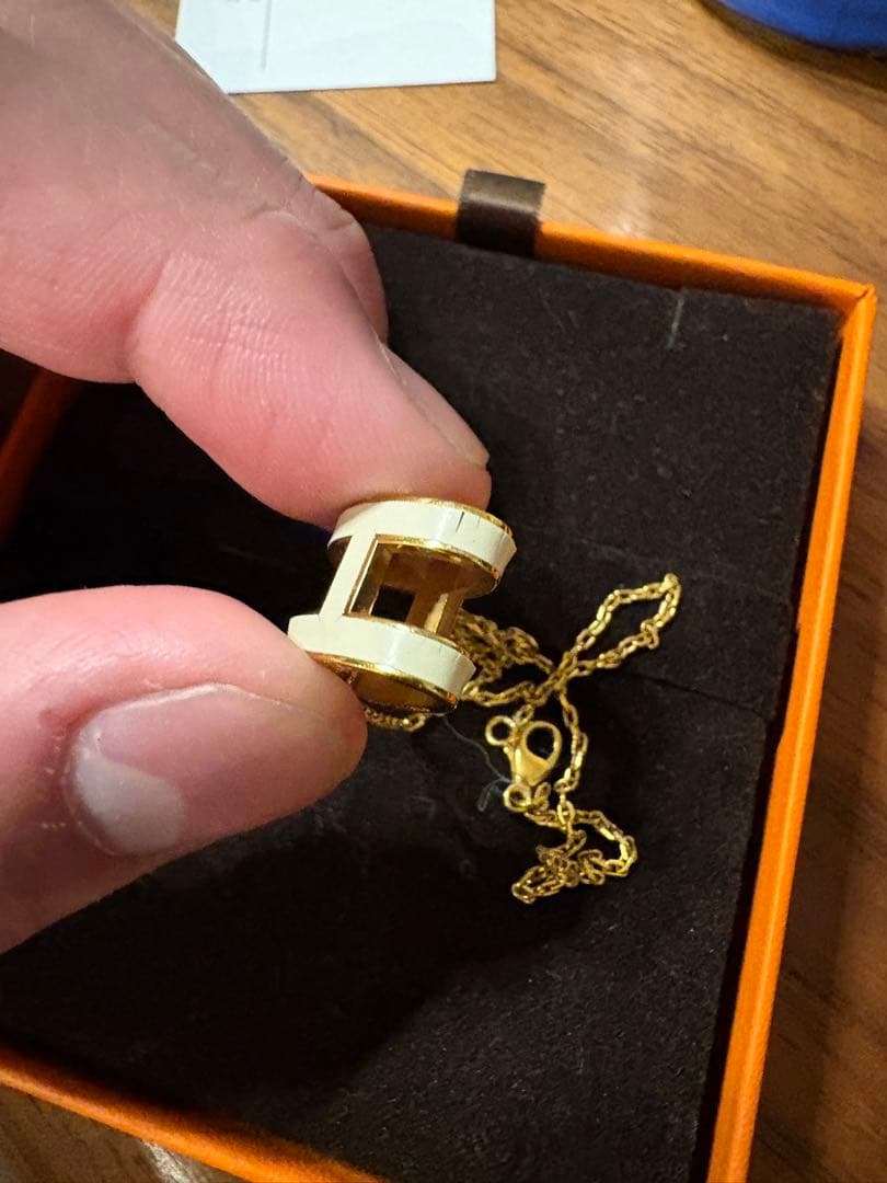 HERMES H型ペンダントネックレス