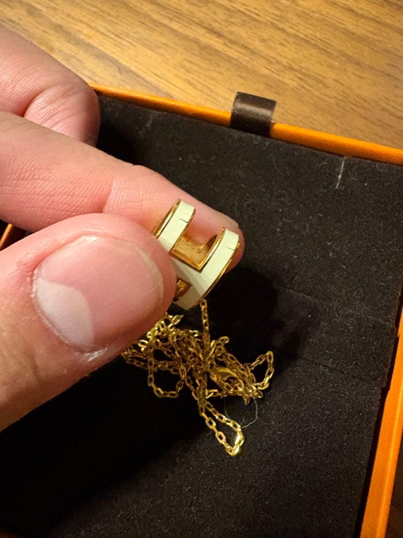 HERMES H型ペンダントネックレス