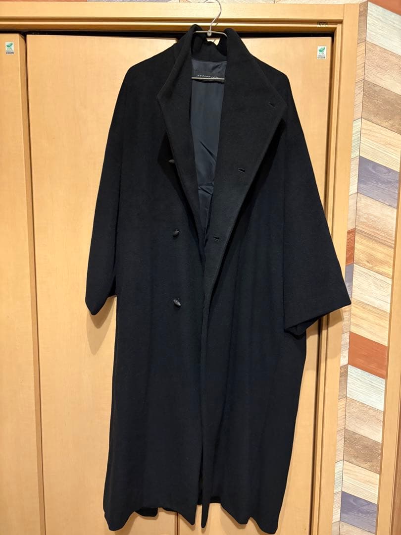 JURGENLEHL ブラック カシミヤロングコート