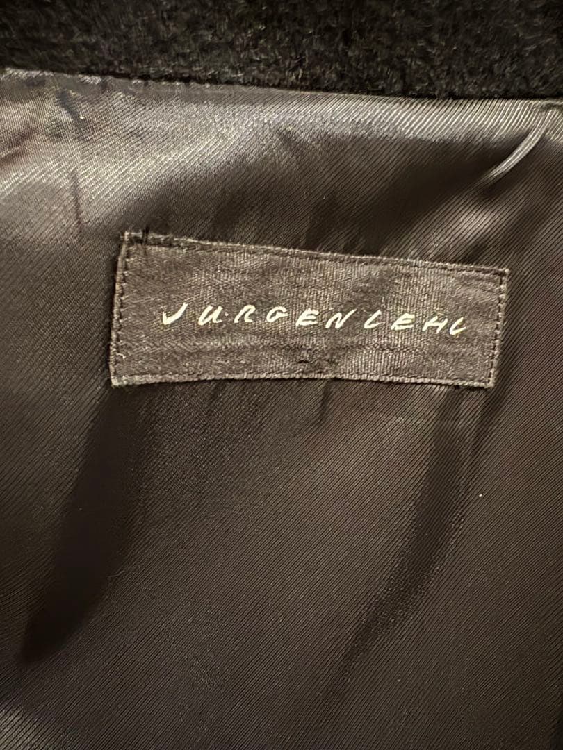 JURGENLEHL ブラック カシミヤロングコート