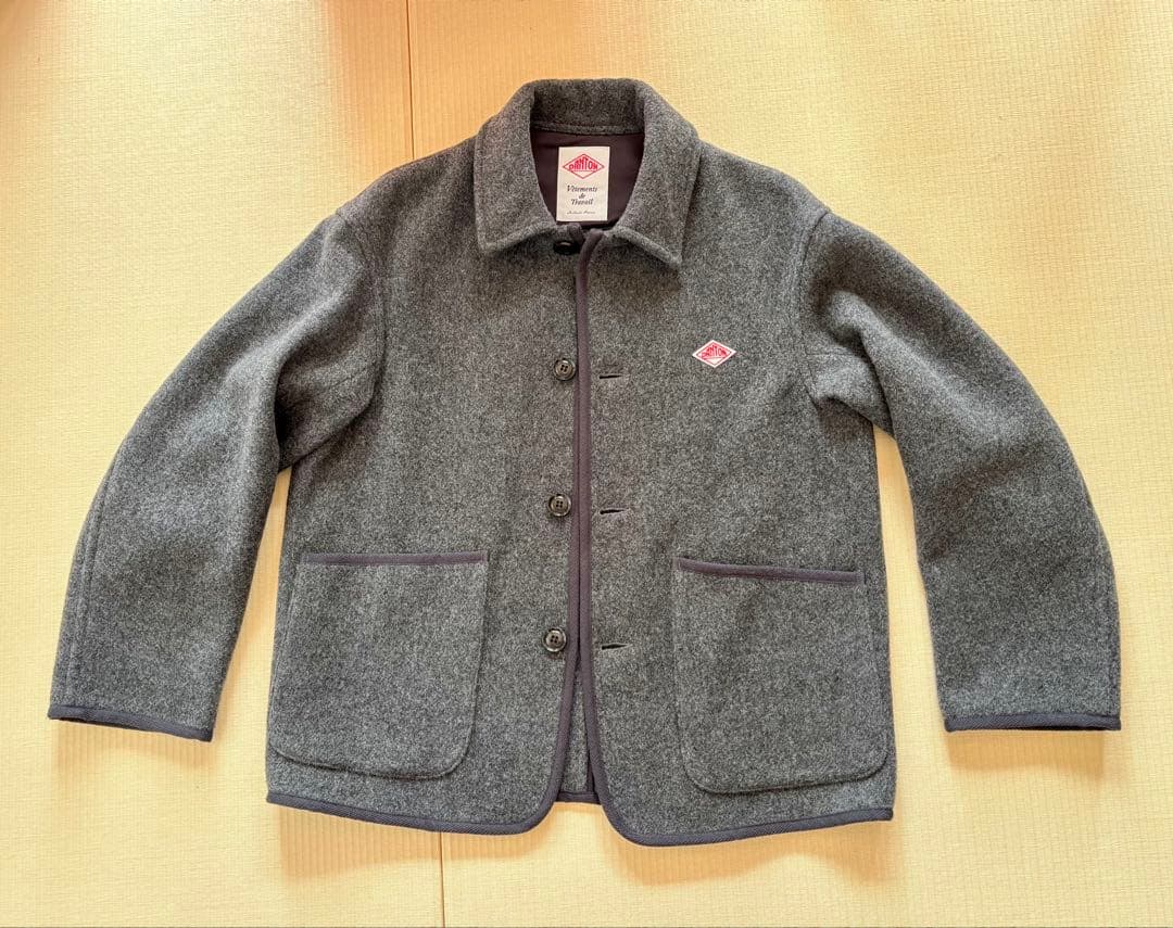 【新品同様】DANTON ウールジャケット サイズ40 グレー 日本製