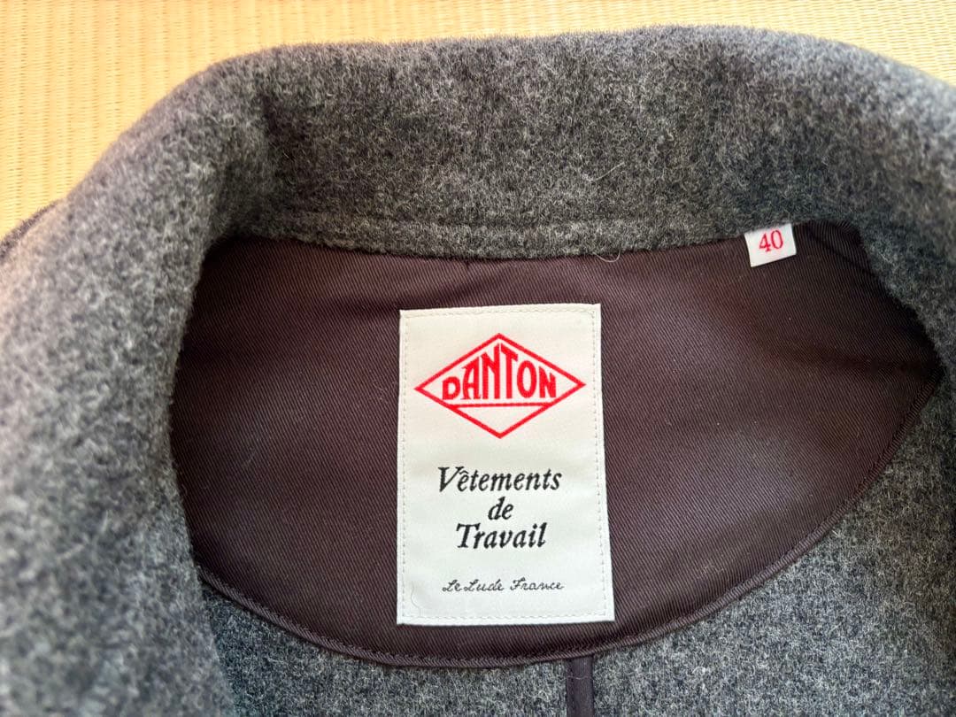 【新品同様】DANTON ウールジャケット サイズ40 グレー 日本製
